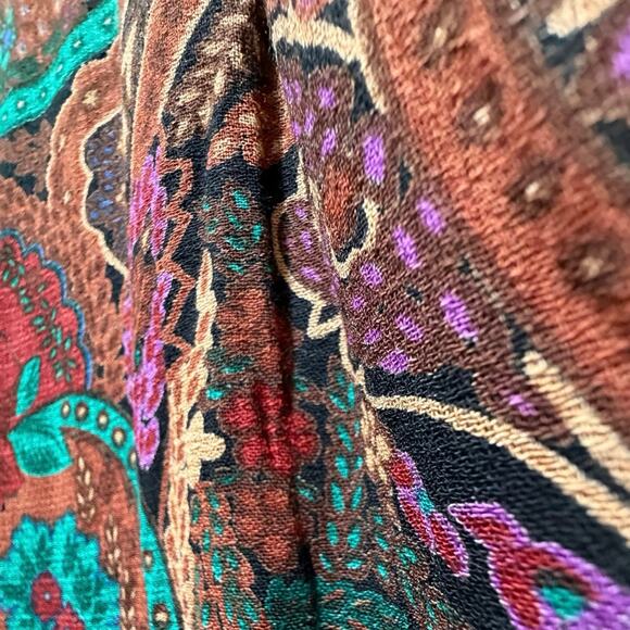 Vintage Diane von Furstenberg DVF Midi Skirt SZ 16 Paisley Fairy Dark Academia - Picture 14 of 14